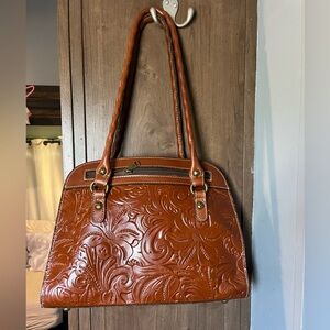 Patricia Nash tooled leather shoulder bag